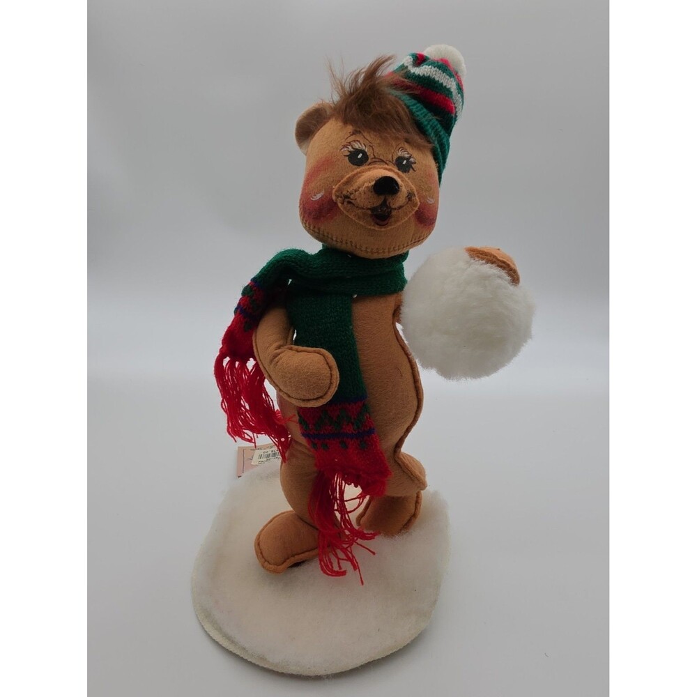 Annalee Christmas Bear With Hat And Scarf 1992 Vintage Holiday Decor